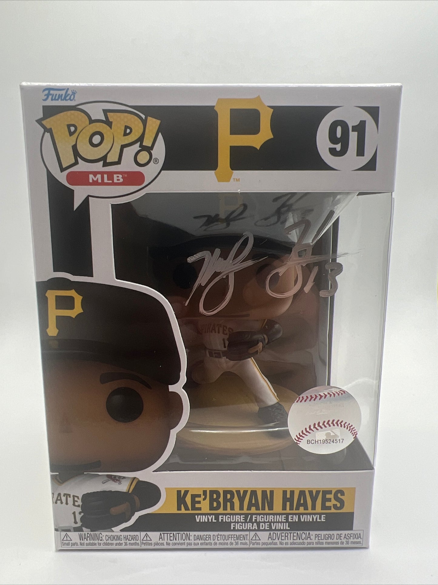 Ke’Bryan Hayes Autographed Funko in Silver paint Pen